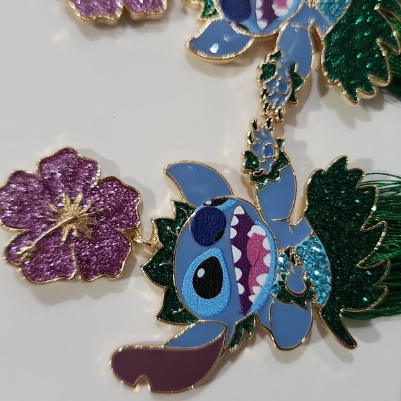 🔹️Disney 🔹️X Baublebar Stitch Hula Hawaiian Drop Earrings NEW IN BOX ✨️🌸 - Picture 5 of 5